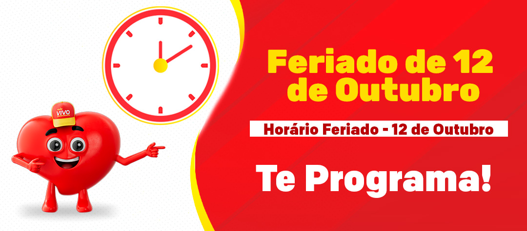 Horários Feriado 12 de outubro