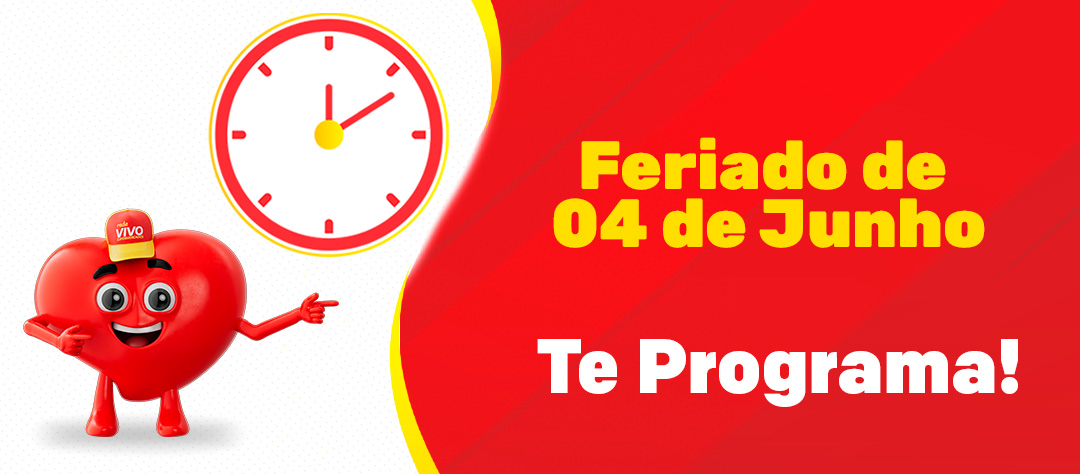 Horários Feriado 4 de junho