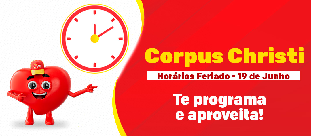 Horários Feriado Corpus Christi