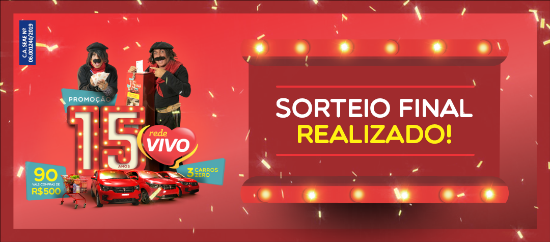 Sorteio final da Promoção 15 Anos foi um sucesso